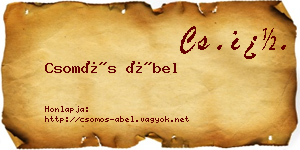 Csomós Ábel névjegykártya